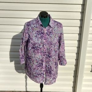 Coldwater Creek Cotton Button Down 2x